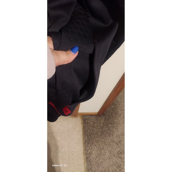 Michael Jordan Black Zipper Nylon Jacket XXL T Chicago Bulls Vintage *flaw* - Picture 8 of 10